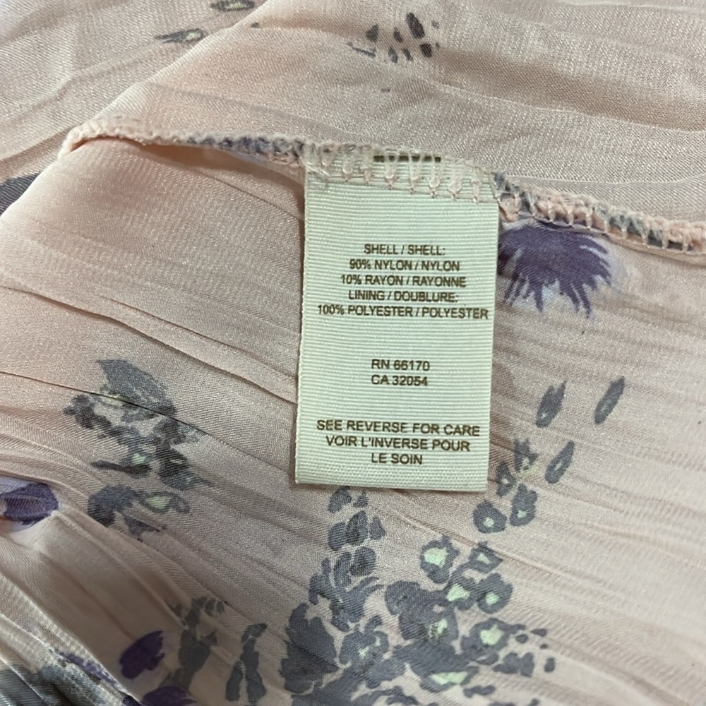 Intimately Free People Peach Floral Tulle Lace Ruffled Dress - Picture 11 of 11